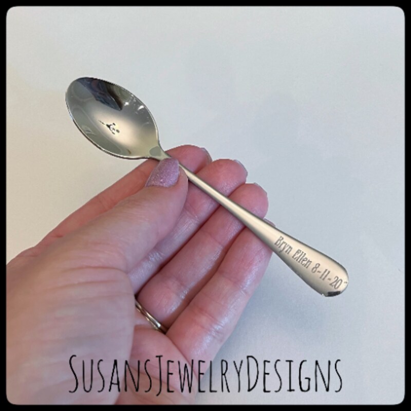 Engraved discount baby spoon